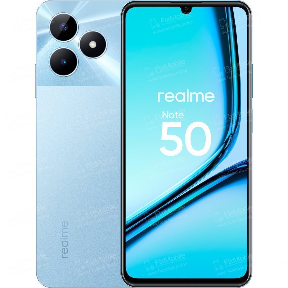 Задняя крышка для Realme Note 50 (черная) премиум