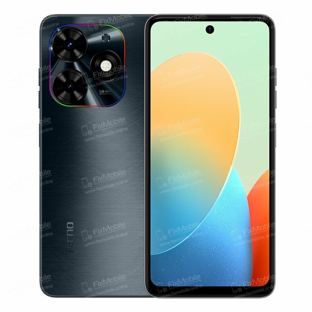 Стекло для Tecno Spark Go 2024 в сборе с OCA пленкой (черное)