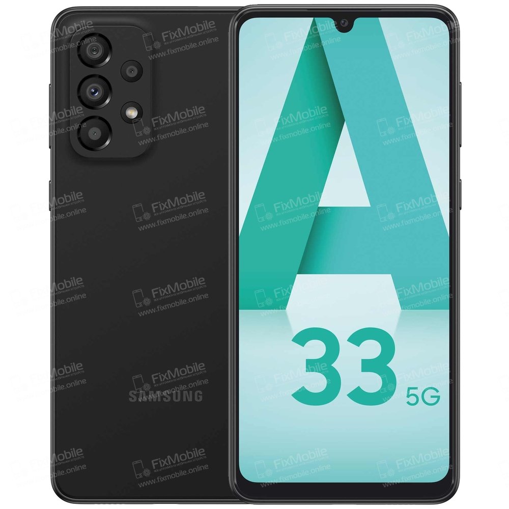 Задняя крышка для Samsung Galaxy A33 5G (A336B) (черная) Премиум