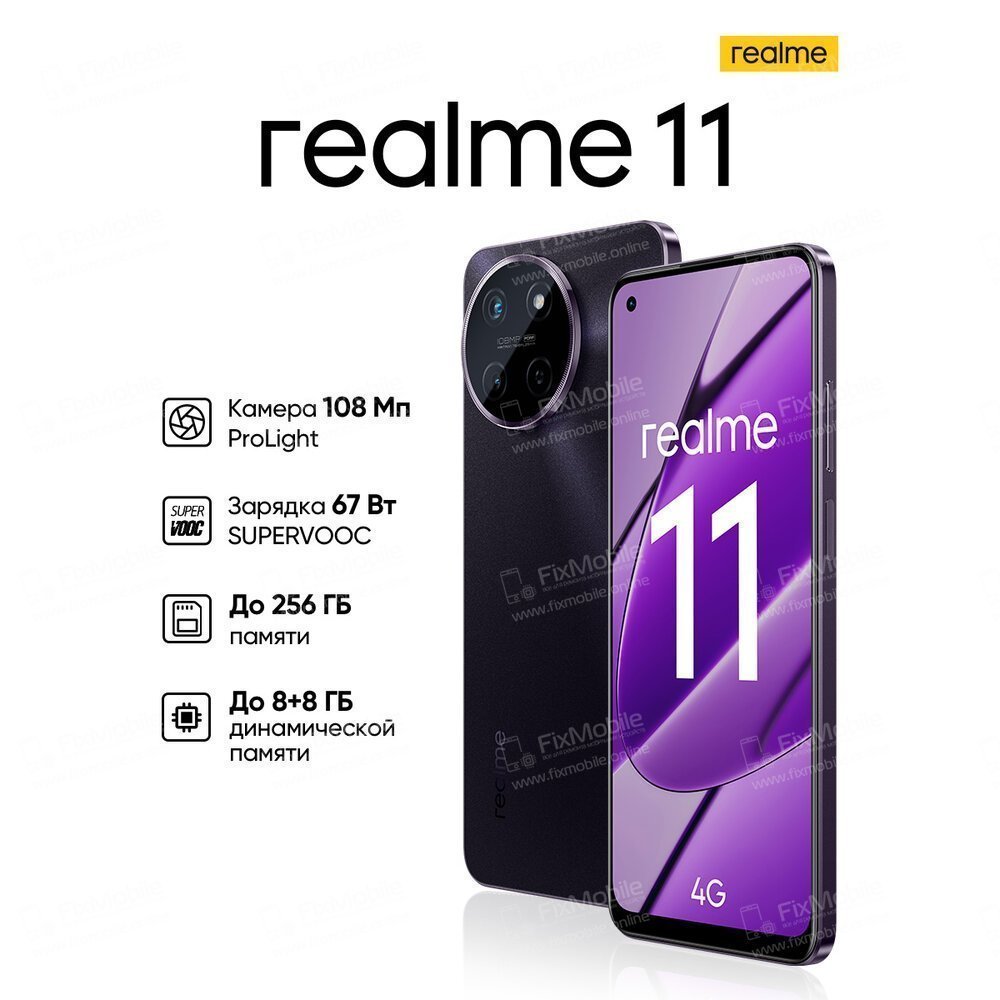 Контейнер SIM для Realme 11 4G (черный)