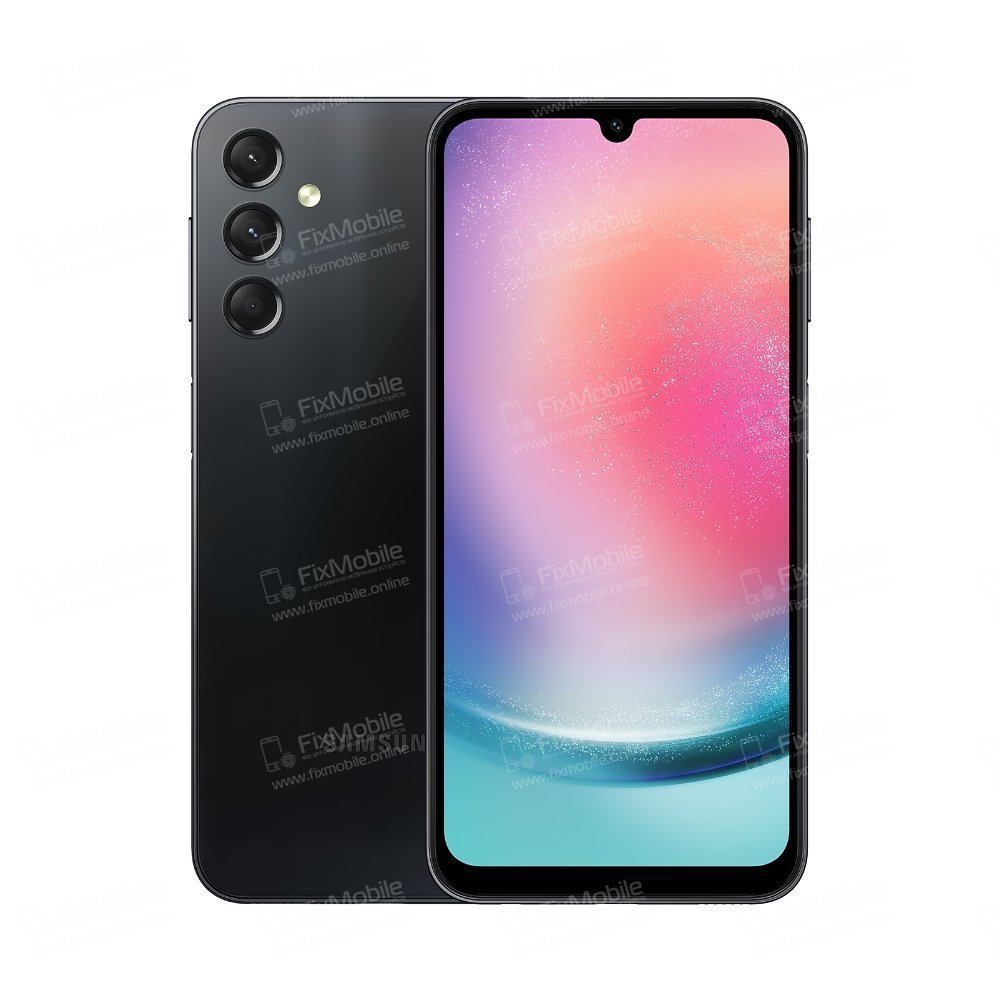 Стекло для Samsung Galaxy A24 4G (A245F) в сборе с OCA пленкой (черное)