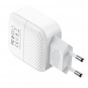 Превью Сетевое зарядное устройство Borofone BA46A USB/Type-C (белое) — 4