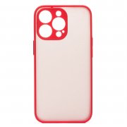 Чехол-накладка PC041 для Apple iPhone 14 Pro Max (черно-красная) — 1
