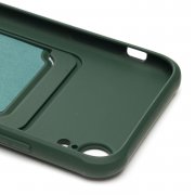 Чехол-накладка - SC304 с картхолдером для Apple iPhone XR (208676) (темно-зеленая) — 2