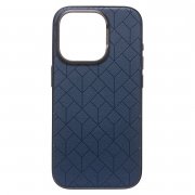Чехол-накладка - SM089 экокожа для Apple iPhone 15 Pro (синяя) — 1