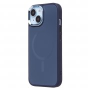 Чехол-накладка - SM023 SafeMag для Apple iPhone 15 (пурпурно-синяя) — 3
