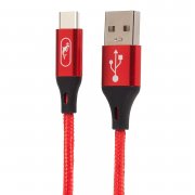 Кабель SKYDOLPHIN S55T (USB - Type-C) (красный) 1 метр