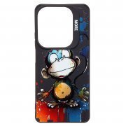 Чехол-накладка - SC335 для Infinix Hot 40 Pro (обезьяна) (черная) (233041) — 1