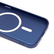 Чехол-накладка Matte SafeMag для Apple iPhone 15 (темно-синяя) — 2