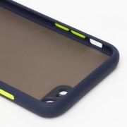 Чехол-накладка для Apple iPhone SE 2020 (черно-фиолетовая) — 2