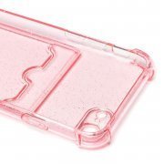 Чехол-накладка с картхолдером для Apple iPhone SE 2020 (розовая) — 2