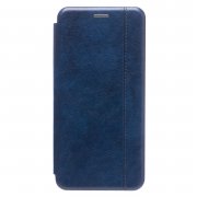 Чехол-книжка для Xiaomi Redmi Note 10 (синий) открывается в бок — 1