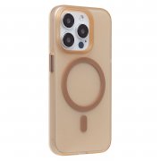 Чехол-накладка SafeMag для Apple iPhone 15 Pro (прозрачно-золотистая) — 3