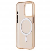 Чехол-накладка SafeMag для Apple iPhone 15 Pro (прозрачно-золотистая) — 2