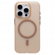 Чехол-накладка SafeMag для Apple iPhone 15 Pro (прозрачно-золотистая) — 1