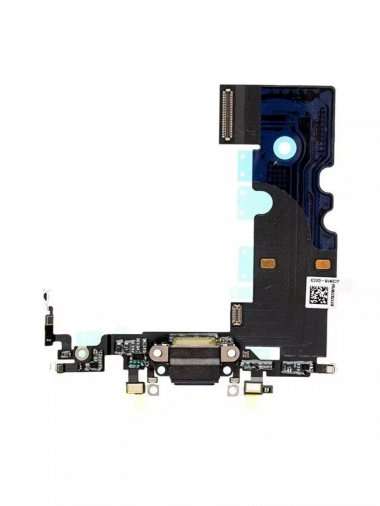 Шлейф для Apple iPhone 8 на разъем зарядки/микрофон (черный) Шлейф для Apple iPhone 8 на разъем зарядки/микрофон (черный)