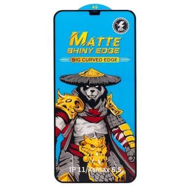 Защитное стекло Matte для Apple iPhone 11 Pro Max (черное) &mdash; 1